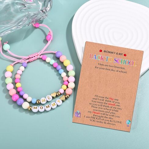 Back to School/First Day of Kindergarten/Pre/School Mommy and Me Bracelet for Women Son Mom Daughter in Kuwait