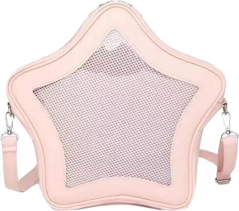 Star Shape Ita Bag Pins Display Crossbody Bag PU Leather Backpack Y2k Aesthetic Cute Handbag in Saudi Arabia
