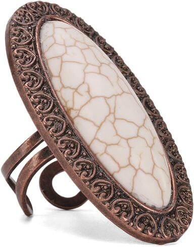 Montana West Rustic Couture's Bohemian Turquoise Cuff Ring for Women Cowgirl in Saudi Arabia