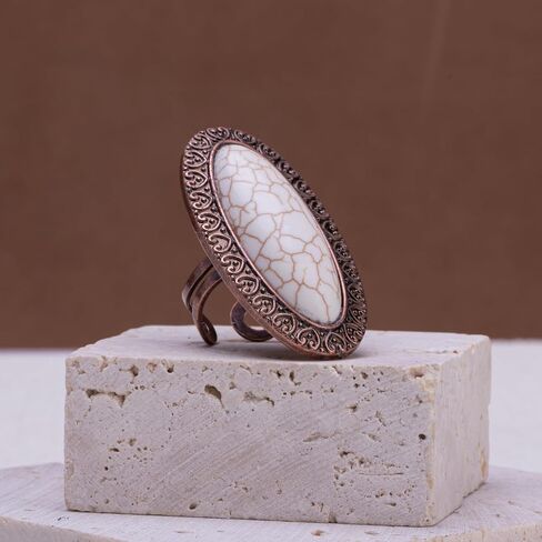 Montana West Rustic Couture's Bohemian Turquoise Cuff Ring for Women Cowgirl in Saudi Arabia