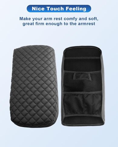 CDEFG for 2024 2025 Chevy Blazer EV Center Console Cover for 2024 2025 Chevrolet Blazer EV LT/RS Accessories Armrest Cover 2024 2025 Blazer EV Middle Console Pad Arm Rest Cushion (Black Leather) in Kuwait