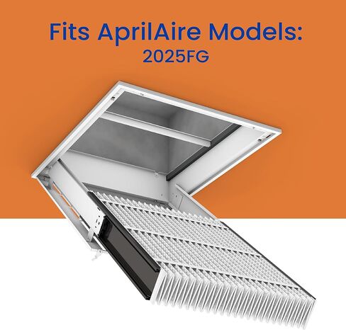 فلتر بديل AprilAire 810 لجهاز تنقية الهواء في المنزل بالكامل AprilAire 2025FG - MERV 11، هواء نظيف وغبار، فلتر هواء 20x25x4 (عبوة من قطعة واحدة) in Kuwait