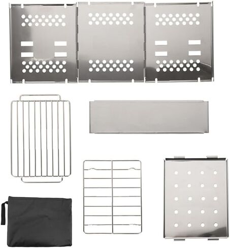 موقد حرق الأخشاب المحمول للتخييم، موقد صغير من الفولاذ المقاوم للصدأ لحقيبة الظهر للطبخ في الهواء الطلق والشواء والتخييم والتنزه والنزهة in Kuwait