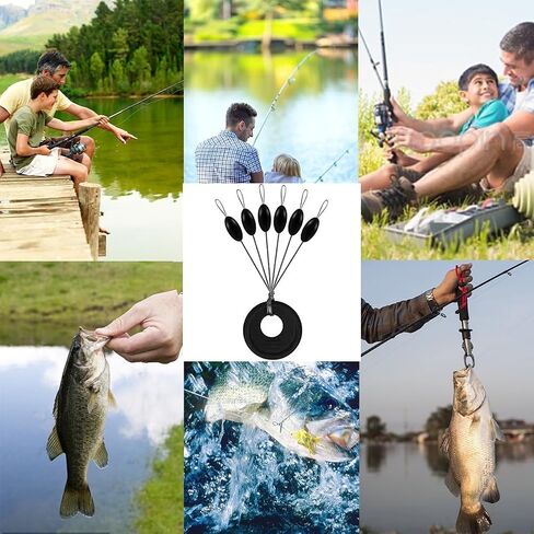 1200PCS Fishing Bobber Stopper,Bobber Stops for Fishing Line 6 in 1 Float Sinker Stop in Saudi Arabia