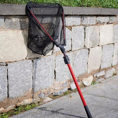 Floating Fishing Net Foldable & Lightweight Freshwater Saltwater Fishing Durable Nylon Material Mesh, Safe Fish Catching or Releasing in Saudi Arabia