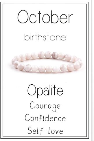 Birthstone Crystal Beads Bracelets for Women Men Colorful Stone Bracelet for Women Reduce Anxiety Zodiac Month Bracelet Birthday Graduation Gifts in Saudi Arabia