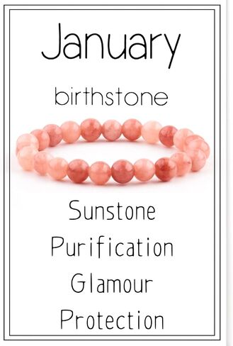 Birthstone Crystal Beads Bracelets for Women Men Colorful Stone Bracelet for Women Reduce Anxiety Zodiac Month Bracelet Birthday Graduation Gifts in Saudi Arabia