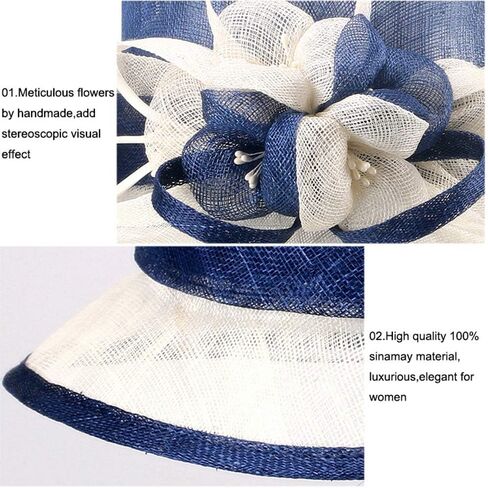 F FADVES Sinamay Cloche Bucket Hat for Women Fascinators Floral Church Wedding Kentucky in Saudi Arabia