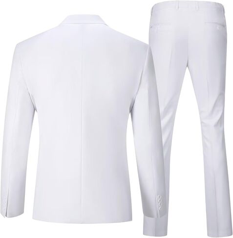 Mens Suit Slim Fit 3 Piece Suit Blazer Vest Pants Sets with Bow Tie Handkercher Brooch for Men for Wedding Prom Party in Kuwait