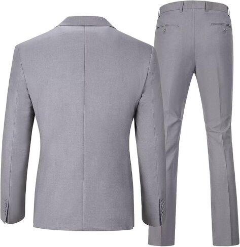 Mens Suit Slim Fit 3 Piece Suit Blazer Vest Pants Sets with Bow Tie Handkercher Brooch for Men for Wedding Prom Party in Kuwait
