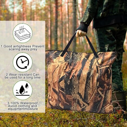 2 حزمة من أكياس التحكم في الرائحة حقيبة سفر مضادة للماء مع مقبض لملابس الصيد والإكسسوارات والمعدات (لون مموه) in Kuwait