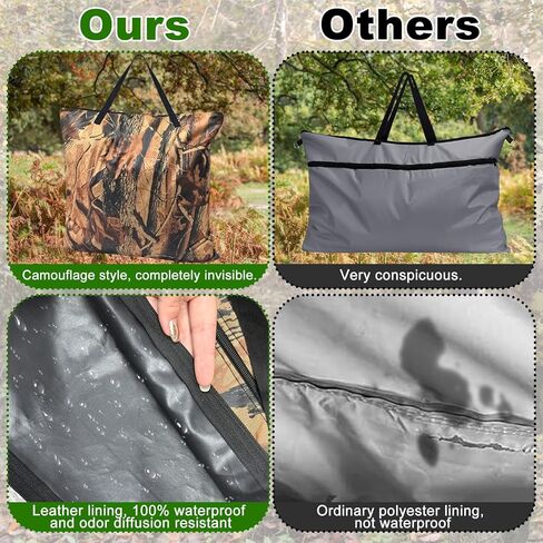 2 حزمة من أكياس التحكم في الرائحة حقيبة سفر مضادة للماء مع مقبض لملابس الصيد والإكسسوارات والمعدات (لون مموه) in Kuwait