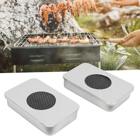 Zunate 2PCS موقد التخييم، موقد صغير من الفولاذ المقاوم للصدأ خفيف الوزن للكحول أو الوقود الصلب، موقد الكحول للتخييم في الهواء الطلق وحقيبة الظهر والمشي لمسافات طويلة in Saudi Arabia