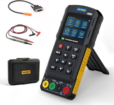 جهاز راسم الذبذبات المتعدد للسيارات من AUTOOL TRMS، جهاز قياس متعدد رقمي ومجموعة راسم الذبذبات 1000 فولت 20 أمبير، مع خط اختبار K وإشارة حافلة CAN، إشارة المستشعر، اختبار التتابع، اختبار إشارة نبض الإشعال in Kuwait