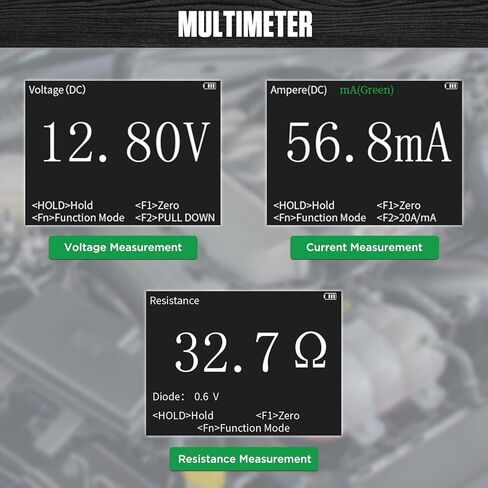 جهاز راسم الذبذبات المتعدد للسيارات من AUTOOL TRMS، جهاز قياس متعدد رقمي ومجموعة راسم الذبذبات 1000 فولت 20 أمبير، مع خط اختبار K وإشارة حافلة CAN، إشارة المستشعر، اختبار التتابع، اختبار إشارة نبض الإشعال in Kuwait