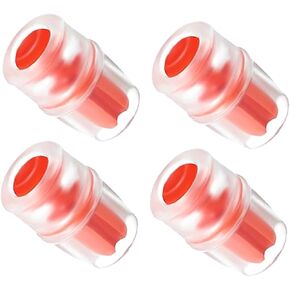 4-Pack Silicone Bite Valve Replacement Nozzles Compatible with Osprey Hydration Bladders, Hydraulics Bite Valve Replacement for Water Reservoir - Red Valve Sheaths