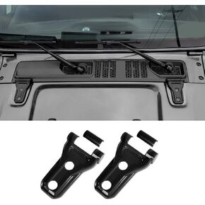 JeCar Hood Hinge Trim Covers Exterior Accessories Compatible with Jeep Wrangler 2018-2023 JL JLU, Carbon Fiber Finish