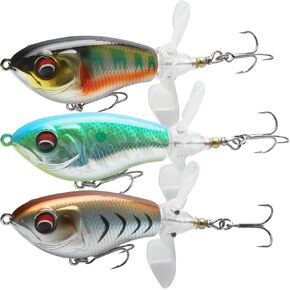 Fishing Lures with Stiffener Hooks Floating Swimbait for Bass/Walleye/Trout/Crappie Fishing Wobble Surface Baits for Saltwater Freshwater