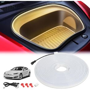 Ambient Led Trunk Lights for Tesla 2021-2023 Model 3 Model Y Front Interior Frunk Lightning String for Neon Atmosphere - Compatible with Tesla Accessories (White)