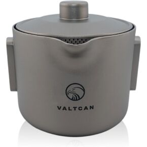 Valtcan Titanium Gaiwan Teapot with Lid and Carrying Case VALT_T2, Single Cup, Multiple Steeps, Outdoor Camping, Hiking, Fishing 180ml 6oz