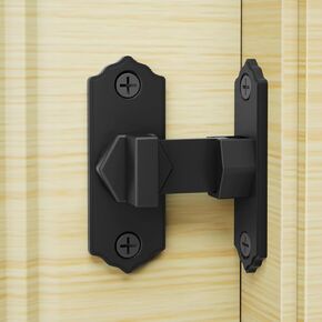 90 Degree Door Lock barn Door Lock for Doors and Windows Door Latch (Black)