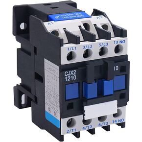 AC Contactor CJX2-1210 220V 12A 50/60Hz Coil 3P 3 Phase Rail Motor Controler Rail Mount Contactor