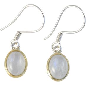 Sterling Silver 925 Oval Black Onyx 7x14mm Drop Dangle Hook Handmade Earrings for Women
