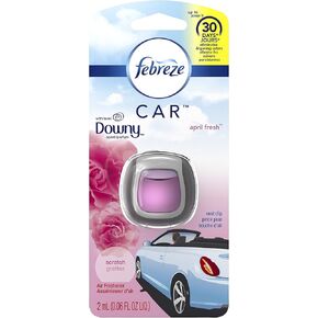 Febreze Car Odor-Eliminating Air Freshener, Downy April Fresh scent, 2 count (Pack of 4)
