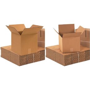 BOX USA Shipping Boxes Small 12"L x 12"W x 12"H, 25-Pack | Corrugated Cardboard Box & Moving Boxes Medium 18"L x 14"W x 12"H 10-Pack | Corrugated Cardboard Box for Shipping, Mailing in Kuwait