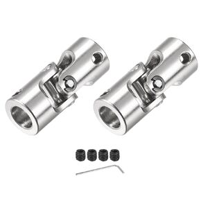DMiotech 3 Pack 2mm to 2mm Rotatable Universal Steering Shaft U Joint Coupler Coupler Connector for Motor, 3D Printer, CNC Machine