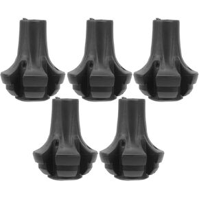 RiToEasysports 5Pcs Stick Tip Set,Trekking Pole Tip Cover Nonslip and Increase The Tip Grip Alpenstocks Accessory Climbing Stick