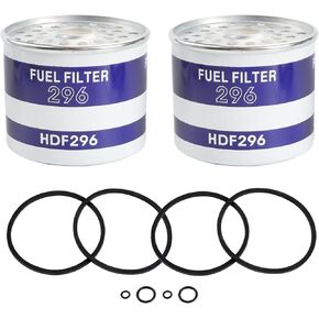 Single Diesel Fuel Filter Assembly With Glass Bowl Compatible With Ford Massey Ferguson Vehicle Tractor 2000 2610 3610 4610, 133 135 140 145 165 168 175 178 Replaces# 7111-296, C7NN9162B