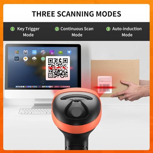 Handheld USB 2D Barcode Scanner Reader for Computers, NetumScan Handheld Wired Automatic QR Bar Code Scanners for Mobile Payment, Store, Supermarket, Warehouse in Kuwait