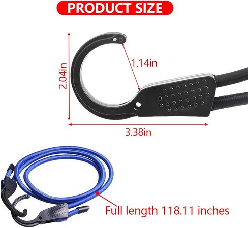 Car Clothes Hanger Bar Strap, Expandable Vehicle Clothesline Cord with Hanging Hooks, Elastic Portable Automotive Travel Camping Clothes Lines, Universal for SUV, Truck, RV and More（Black） in Saudi Arabia