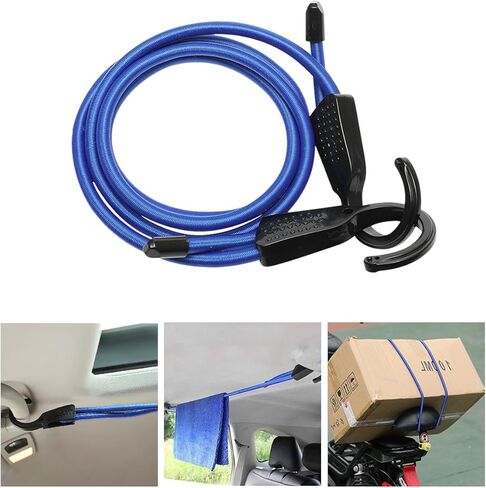 Car Clothes Hanger Bar Strap, Expandable Vehicle Clothesline Cord with Hanging Hooks, Elastic Portable Automotive Travel Camping Clothes Lines, Universal for SUV, Truck, RV and More（Black） in Saudi Arabia