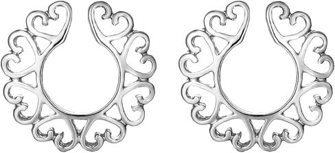 Heart Non Piercing Nipple Rings Stainless Steel Fake Nipple Jewelry Adjustable Nipplerings Non Pierced Nipple Jewelry for Women (Gold) in Saudi Arabia
