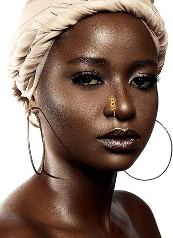 INENIMARTJ صفعة الأنف الأفريقية غير مثقوبة، مشبك على حلقة الأنف للنساء، مجموعة أصفاد حلقية للأنف مطلية بالذهب عيار 14 قيراط، أصفاد أنف عين الشر، صفعة أنف وهمية للنساء in Kuwait