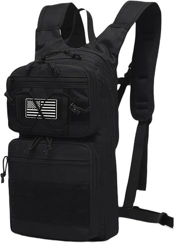 Tactical Hydration Packs Backpack, Lightweight Water Bag Hydration Pack Hiking Backpack with for Men Women, Heavy Duty Molle Water Backpack for Cycling, Running, Hunting, Fishing - Black in Saudi Arabia