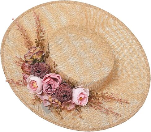 COSDREAMER Victorian Hat Girls Women Tea Party Sun Hat Straw Hats Small Hat in Saudi Arabia