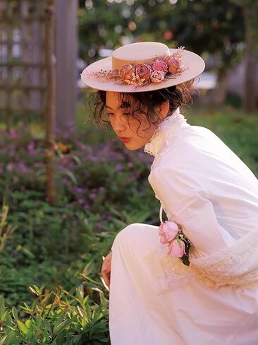 COSDREAMER Victorian Hat Girls Women Tea Party Sun Hat Straw Hats Small Hat in Saudi Arabia