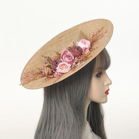 COSDREAMER Victorian Hat Girls Women Tea Party Sun Hat Straw Hats Small Hat in Saudi Arabia