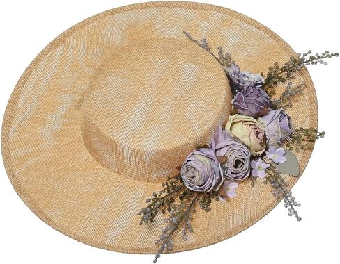 COSDREAMER Victorian Hat Girls Women Tea Party Sun Hat Straw Hats Small Hat in Saudi Arabia