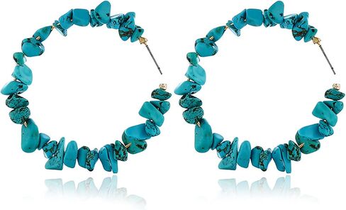 Turquoise Earrings for Women Dangling Handmade Turquoise Dangle Drop Earrings for Women in Kuwait