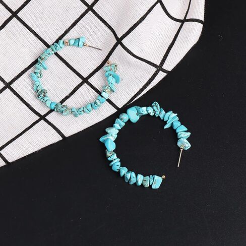 Turquoise Earrings for Women Dangling Handmade Turquoise Dangle Drop Earrings for Women in Kuwait