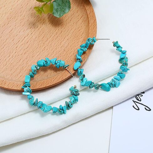 Turquoise Earrings for Women Dangling Handmade Turquoise Dangle Drop Earrings for Women in Kuwait