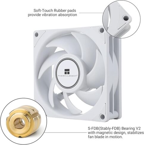 Thermalright TL-B8 وحدة المعالجة المركزية مروحة الكمبيوتر مروحة هادئة 4pin PWM مروحة الكمبيوتر، مروحة تبريد صامتة 80 مم، سرعة 2200 دورة في الدقيقة، مروحة تبريد وحدة المعالجة المركزية (رمادي) in Saudi Arabia