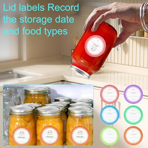 Auto Stop Electric Mason Jar Vacuum Sealer, Mason Genie Vacuum Sealer Kit for Wide Mouth and Regular Mouth Mason Jars with Food Storage Labels for Freshness and Preservation in Saudi Arabia