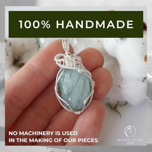 عقد من تصميمات Nature Gems مصنوع يدويًا من الياقوت الأزرق مقاس 24 بوصة مطلي بالذهب الأبيض، حجر بخت شهر سبتمبر in Saudi Arabia