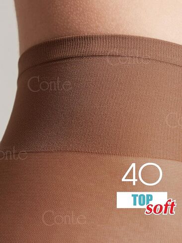 Conte Tights للبشرة الحساسة، جوارب طويلة شفافة حتى الخصر، منخفضة الارتفاع مع حزام قابل للتعديل، الجزء العلوي ناعم 40 Den in Kuwait