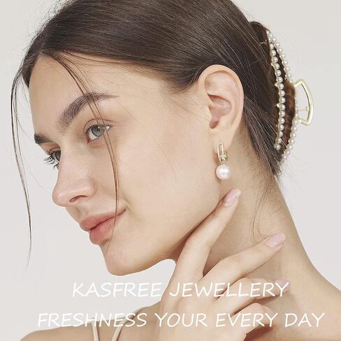 Pearl Earrings Studs Pearl Drop Earrings Gold Pearl Earrings Dangle Sterling Silver Pearl Earrings Pearl Hoop Earrings for Women in Kuwait